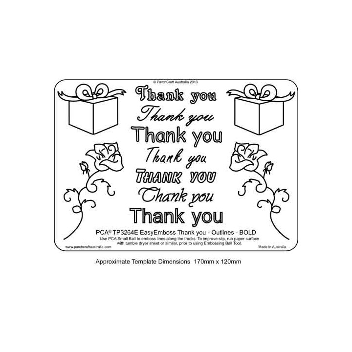 EMBOSSING EasyEmboss 'Thank You' Outlines - BOLD