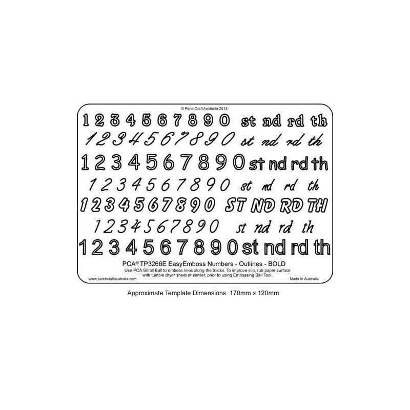 EMBOSSING EasyEmboss 'Numbers' Outlines BOLD