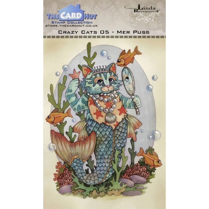 (LRCC005)The Card Hut Crazy Cats Mer Puss Clear Stamps