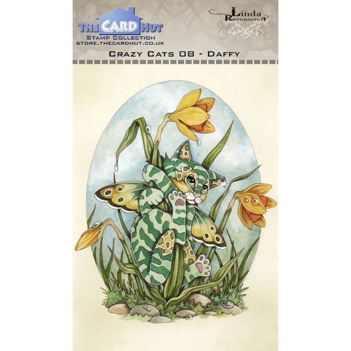 (LRCC008)The Card Hut Crazy Cats Daffy Clear Stamps