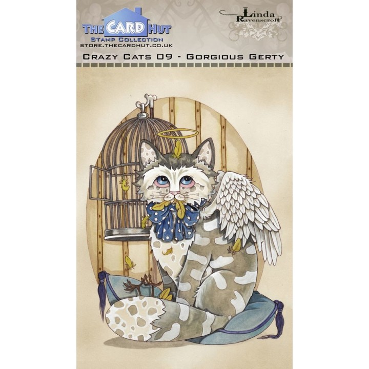 (LRCC009)The Card Hut Crazy Cats Gorgious Gerty Clear Stamps