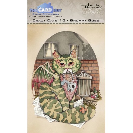 (LRCC010)The Card Hut Crazy Cats Grumpy Guss Clear Stamps