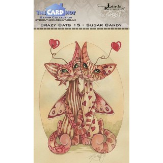 (LRCC015)The Card Hut Crazy Cats Sugar Candy Clear Stamps