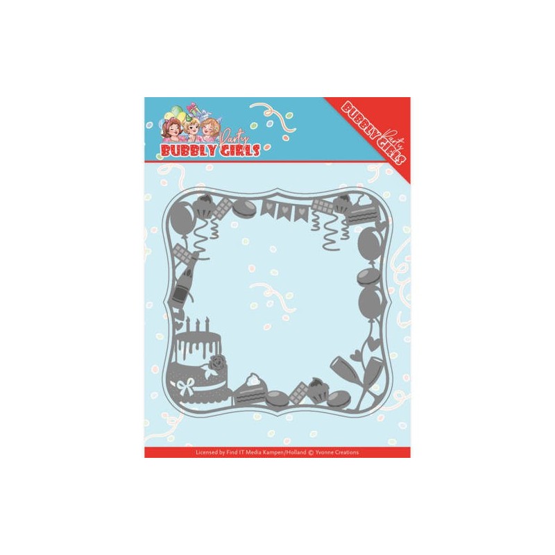 (YCD10200)Dies - Yvonne Creations - Bubbly Girls Party - Celebrations Frame