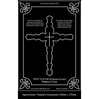 (PCA-TC4114E)Emboss-A-Card Religous Cross