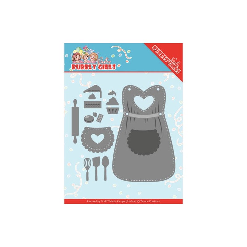 (YCD10201)Dies - Yvonne Creations - Bubbly Girls Party – Apron