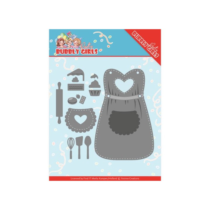 (YCD10201)Dies - Yvonne Creations - Bubbly Girls Party – Apron
