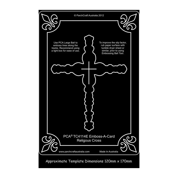 (PCA-TC4114E)Emboss-A-Card Religous Cross