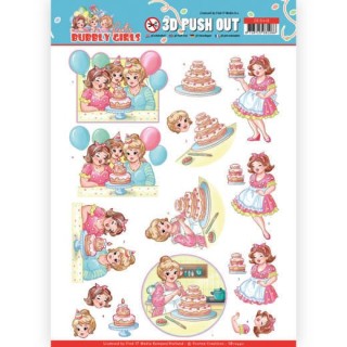 (SB10440)3D Pushout - Yvonne Creations - Bubbly Girls - Party - Baking