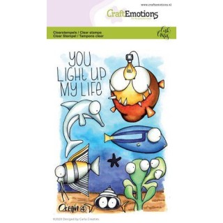 (1624)CraftEmotions clearstamps A6 - Ocean 4 Carla Creaties