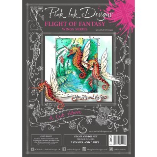 (PID002)Pink Ink Designs Clear stamp & dies flight fantasy