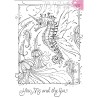 (PID002)Pink Ink Designs Clear stamp & dies flight fantasy