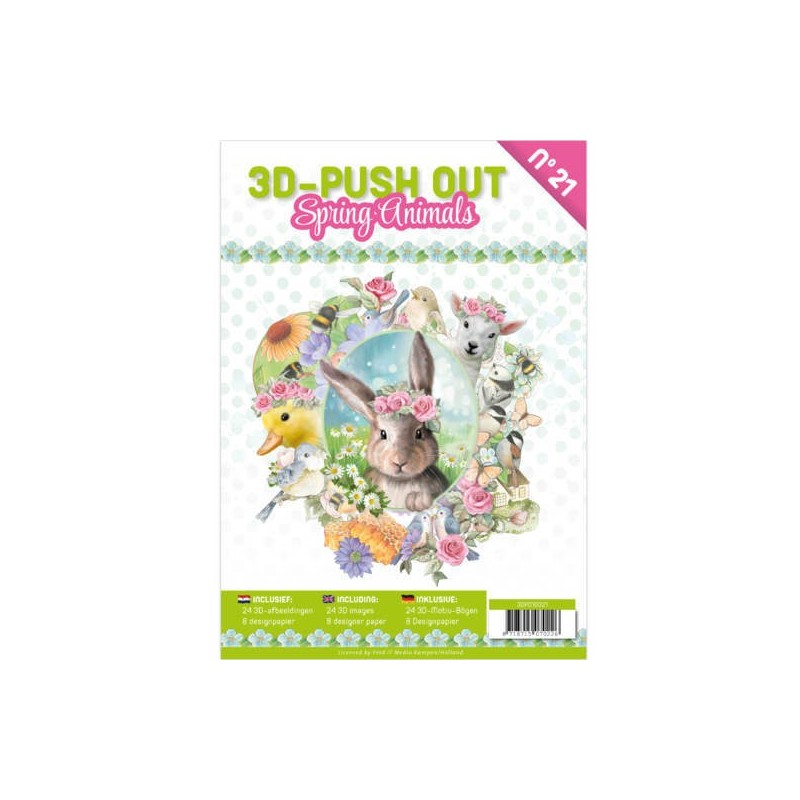 (3DPO10021)3D Push Out boek 21 - Spring Animals