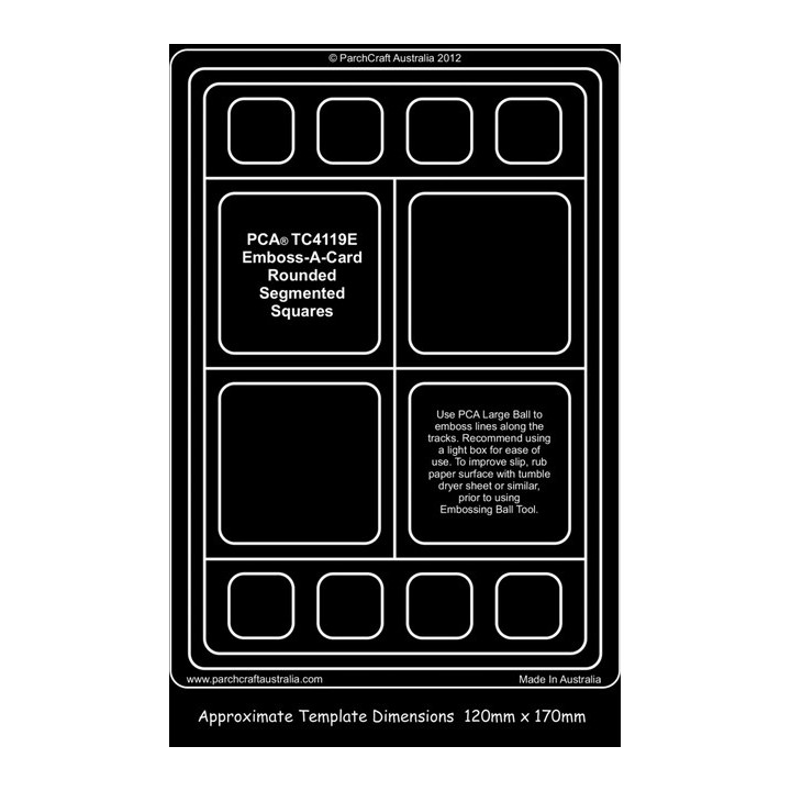 (PCA-TC4119E)Emboss-A-Card Rounded Segmented Squares