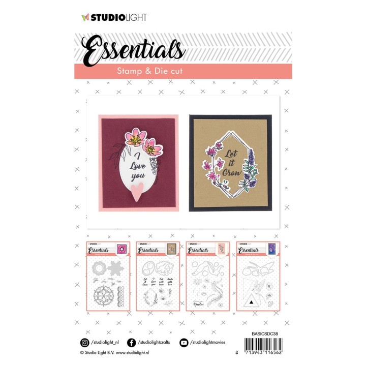(BASICSDC38)Studio light Stamp & Die Cut Essentials 38