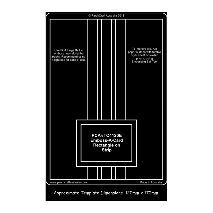 (PCA-TC4120E)Emboss-A-Card Rectangle on Strip