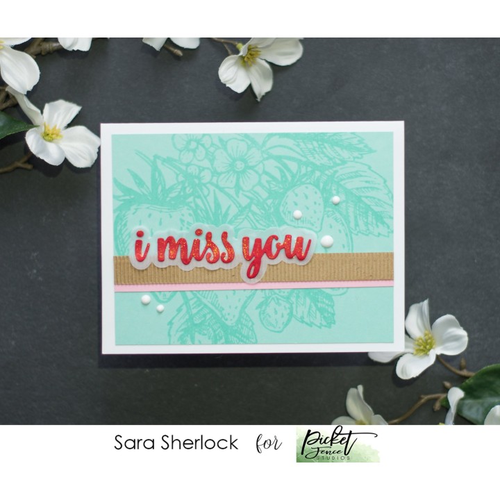 (F-132)Picket Fence Studios Ponchatoula Strawberries Clear Stamps