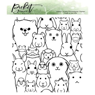 (A-141)Picket Fence Studios Say Cheese Clear Stamps