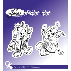 (BLS1131)By Lene Robots Clear Stamps
