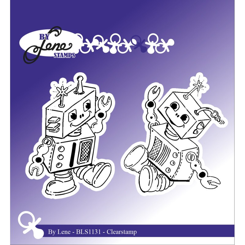 (BLS1131)By Lene Robots Clear Stamps