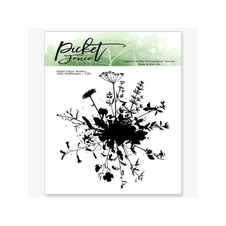 (F-135)Picket Fence Studios Wild Wildflowers Clear Stamps