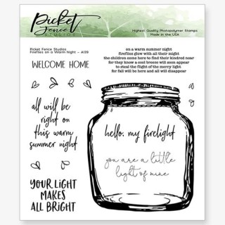 (A-139)Picket Fence Studios Fireflies on a Warm Night Clear Stamps