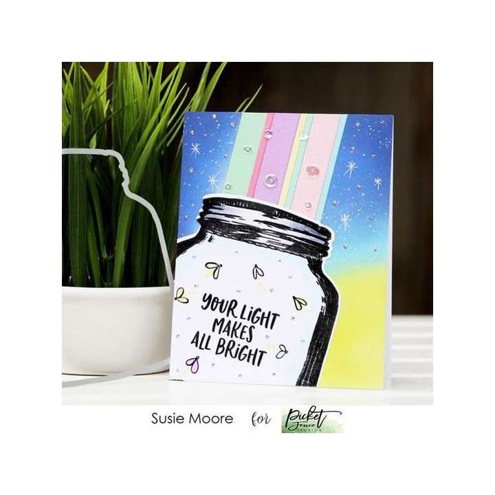 (A-139)Picket Fence Studios Fireflies on a Warm Night Clear Stamps