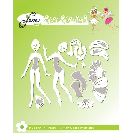 (BLD1260)By Lene Fairies 2 Cutting & Embossing Dies