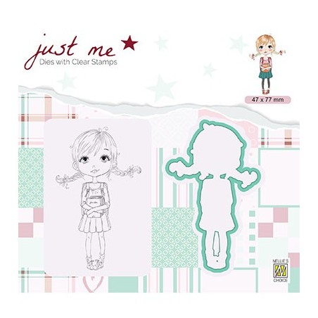 (JMSD002)Nellie's Shape Dies with clear stamp Back to School