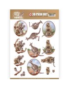 (SB10442)3D Pushout - Amy Design - Wild Animals Outback - Kangaroo