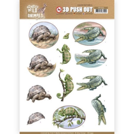 (SB10443)3D Pushout - Amy Design - Wild Animals Outback - Reptiles