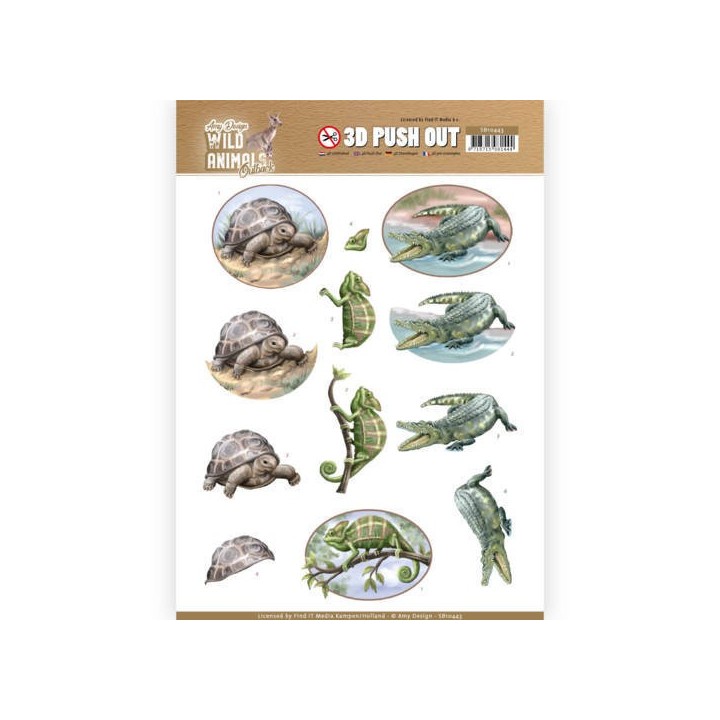 (SB10443)3D Pushout - Amy Design - Wild Animals Outback - Reptiles
