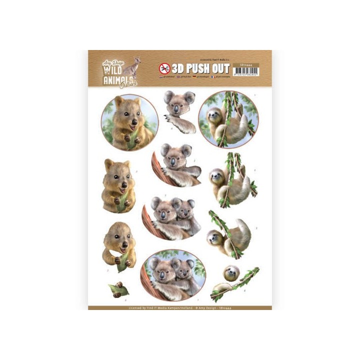 (SB10444)3D Pushout - Amy Design - Wild Animals Outback - Koala