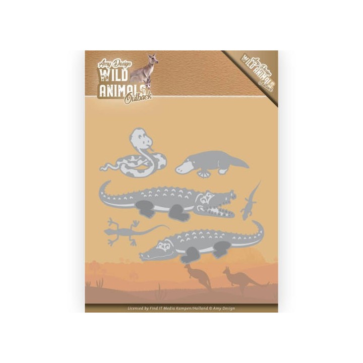 (ADD10206)Dies - Amy Design - Wild Animals Outback - Crocodile