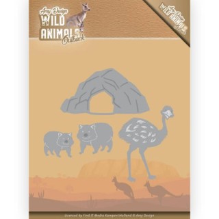 (ADD10207)Dies - Amy Design - Wild Animals Outback - Emu and Wombat