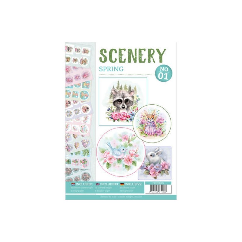 (POS10001)Push Out book Scenery 1 - Spring