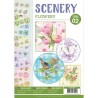 (POS10002)Push Out book Scenery 2 - Flowery