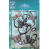 (1201/0073)Lin & Lene stencil achtergrond vlinder