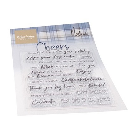 (CS1057)Clear stamp Cheers by Marleen