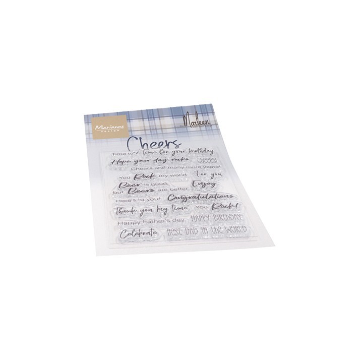 (CS1057)Clear stamp Cheers by Marleen
