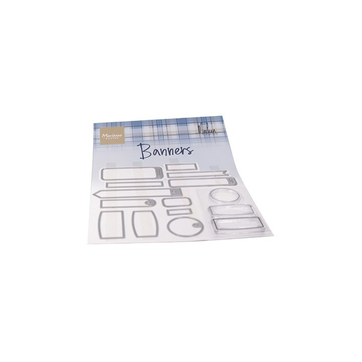 (CS1058)Clear stamp Banners by Marleen