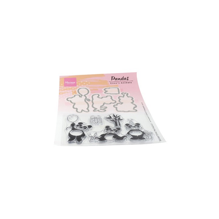 (ec0179)Clear Stamp Eline's animals - Panda's
