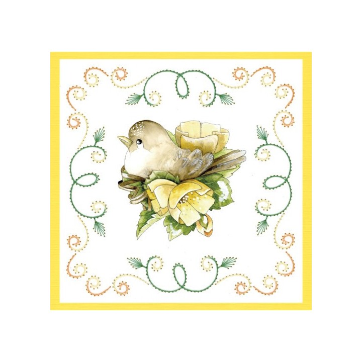 (STDO132)Stitch and Do 132 - Precious Marieke - Delicate Flowers - Birds