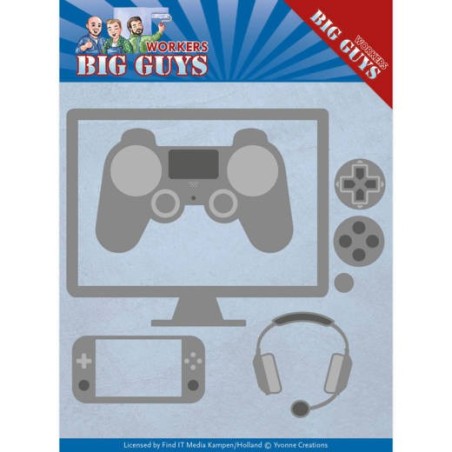 (YCD10205)Dies - Yvonne Creations - Big Guys - It's Game Time