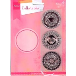 (COL1320)Collectables set circle die & sentiments