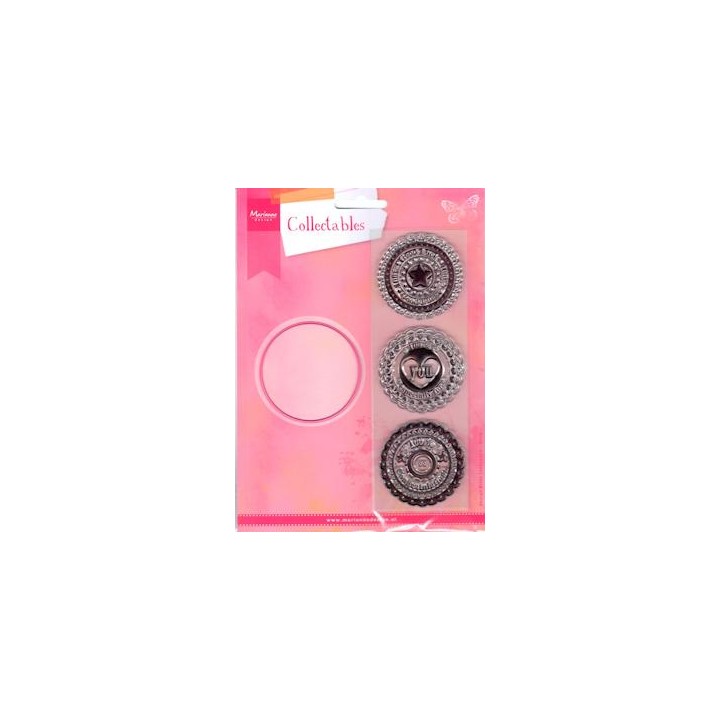 (COL1320)Collectables set circle die & sentiments