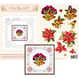 (3DCE2008)3D Card Embroidery Sheet 8 Christmas Bells