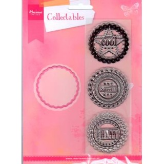 (COL1321)Collectables set scallop die & sentiments