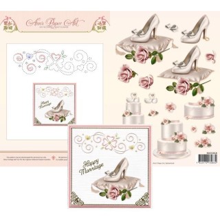 (3DCE2018)3D Card Embroidery Sheet 18 Wedding