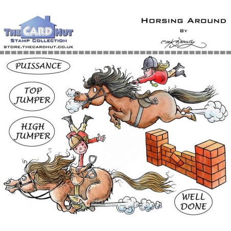 (MBPHA)The Card Hut Horsing Around Clear Stamps